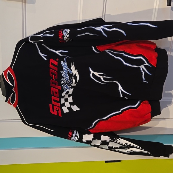 Vintage Snap On Racing Jacket men's large w extra snaps Nascar motorsports Sport - Picture 5 of 11